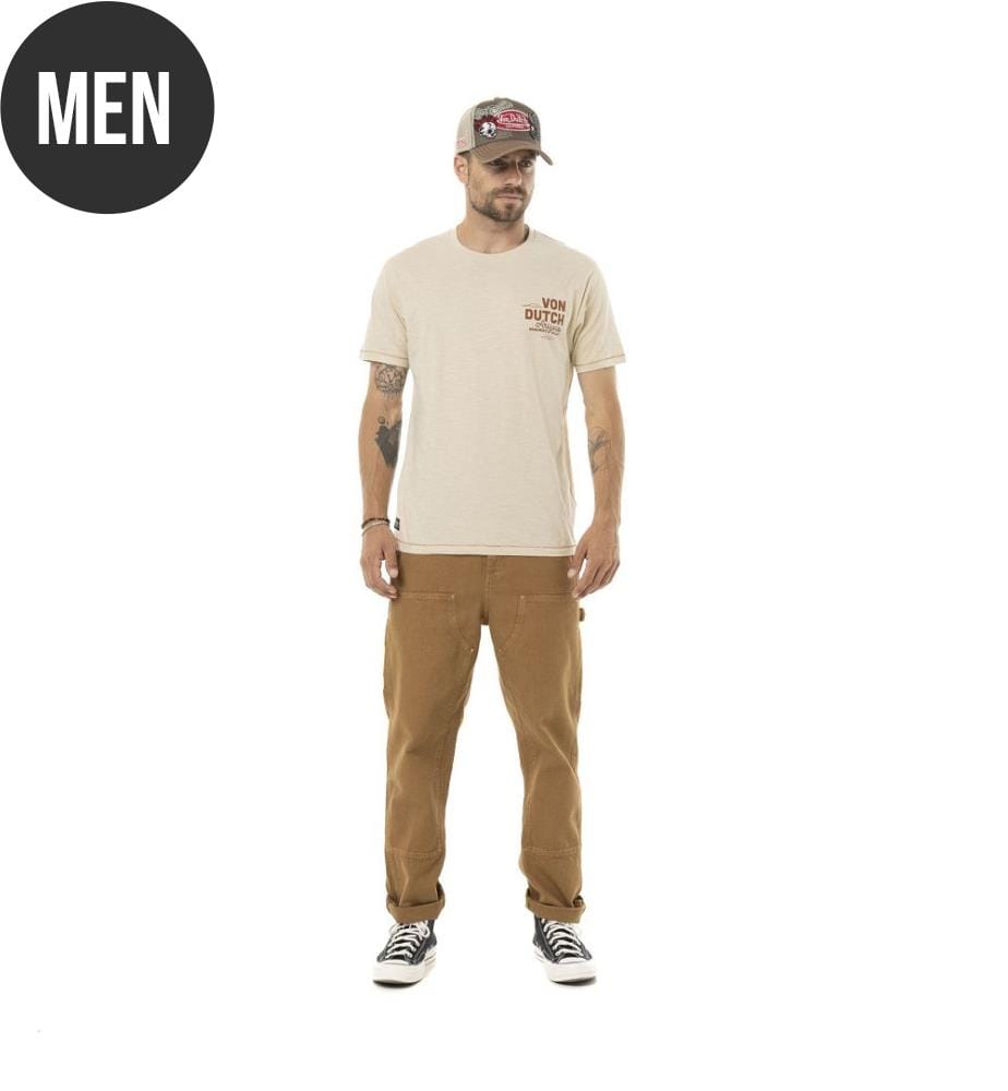 T-Shirt - Beige und Braun