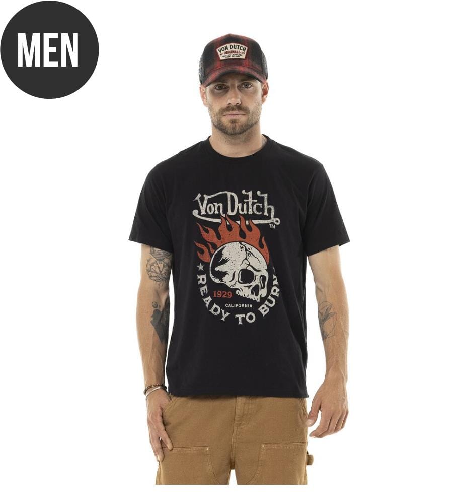 T-Shirt - Schwarz, Weiss und Orange