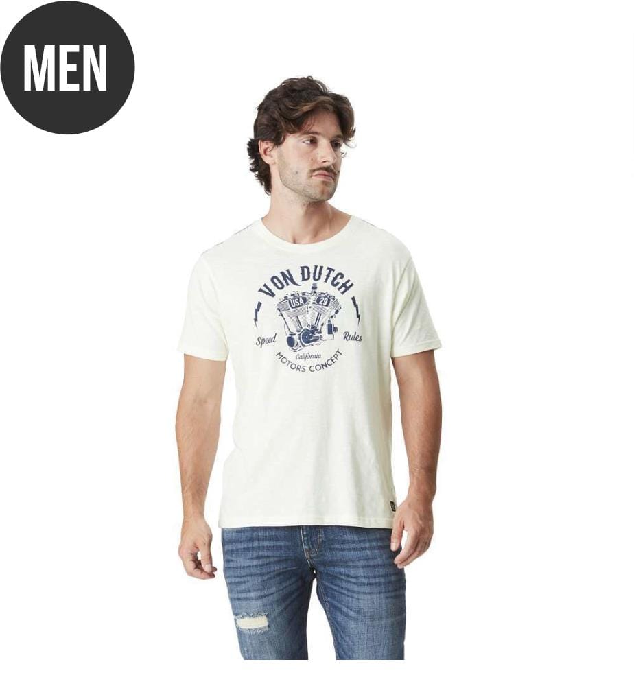 T-Shirt - Ecru und Blau