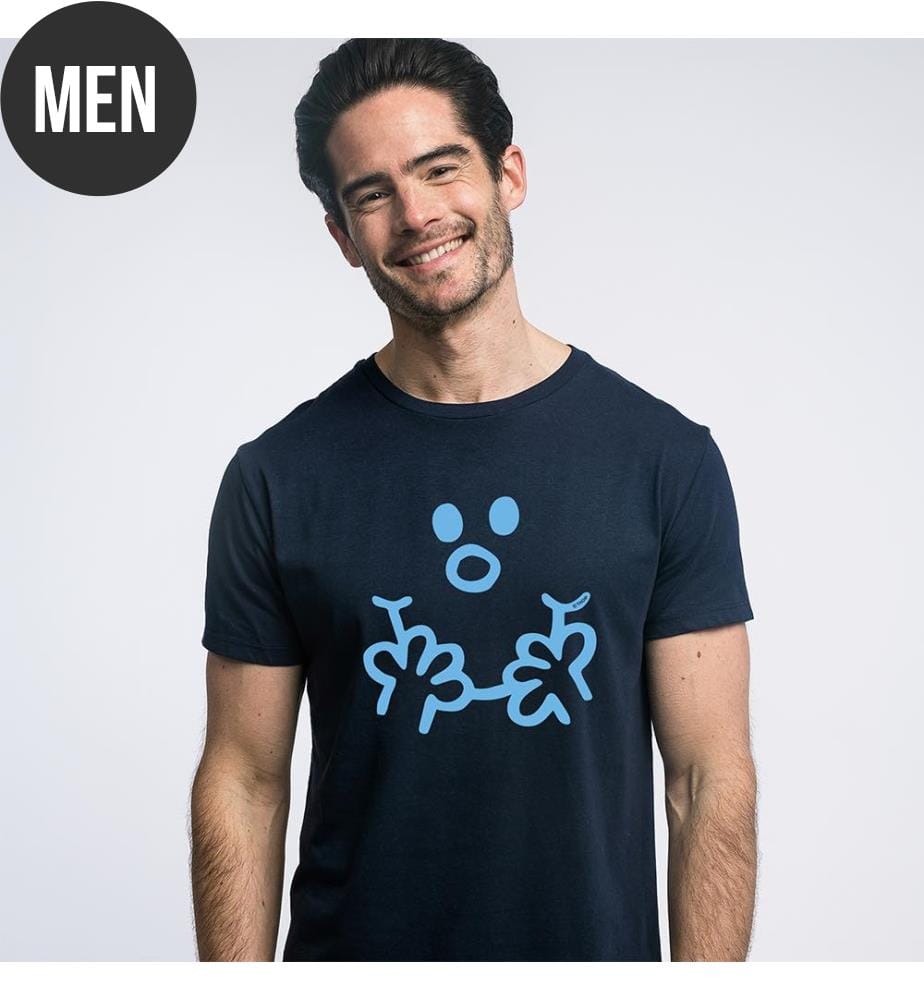 T-Shirt Gesicht Herr - Navy