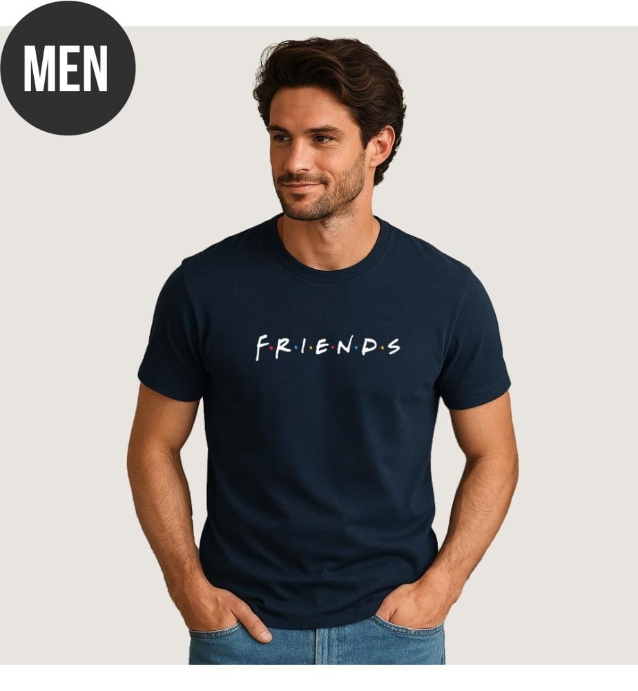 T-Shirt in Marineblau mit „Friends“-Logo