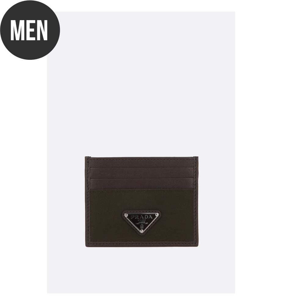 Porte-cartes Speedrock en Re-Nylon et cuir – Vert foncé