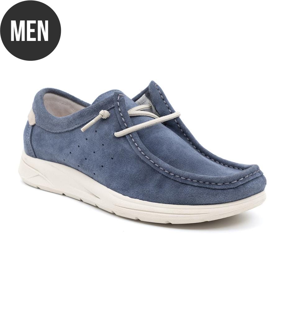 Bootsschuh aus Leder - Blau