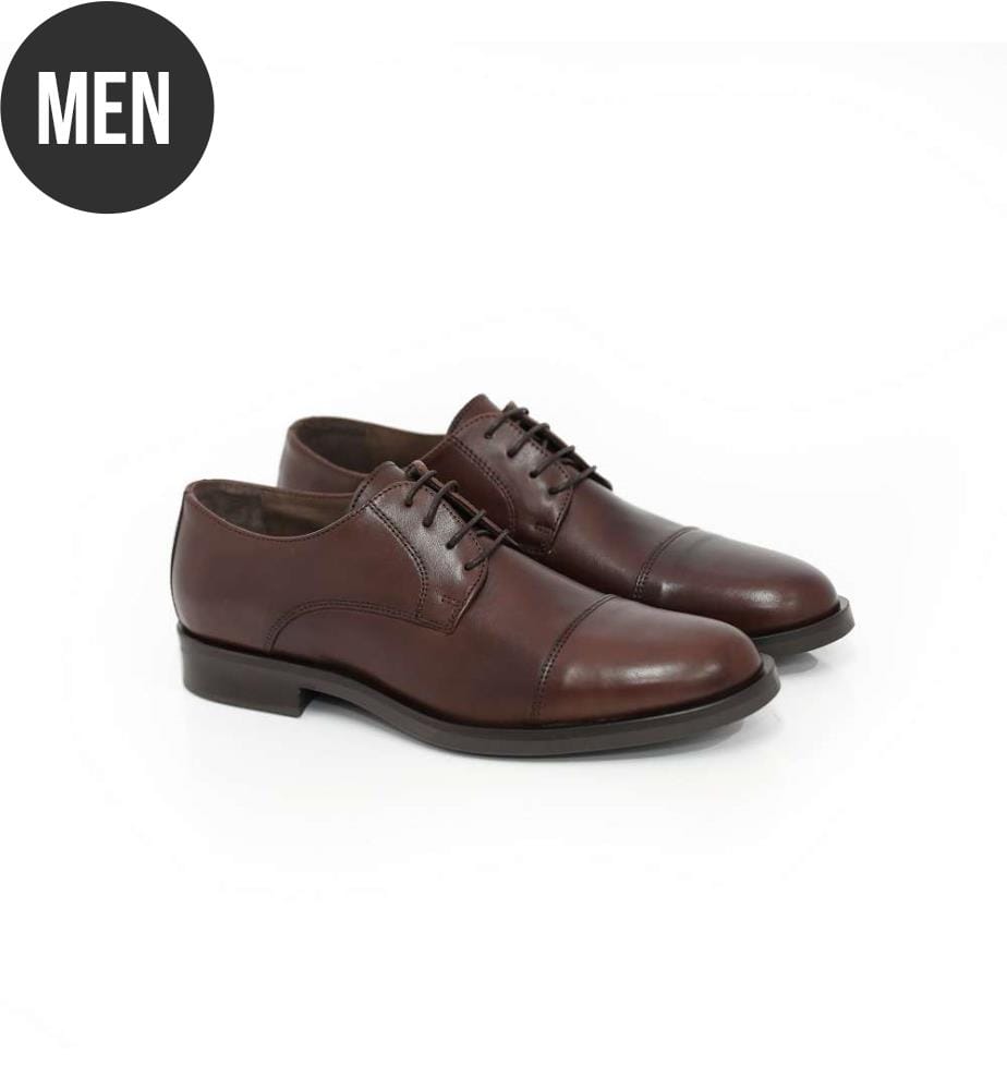 Derby en cuir marron