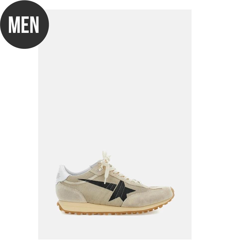 Running Marathon Sneakers - Beige und Schwarz