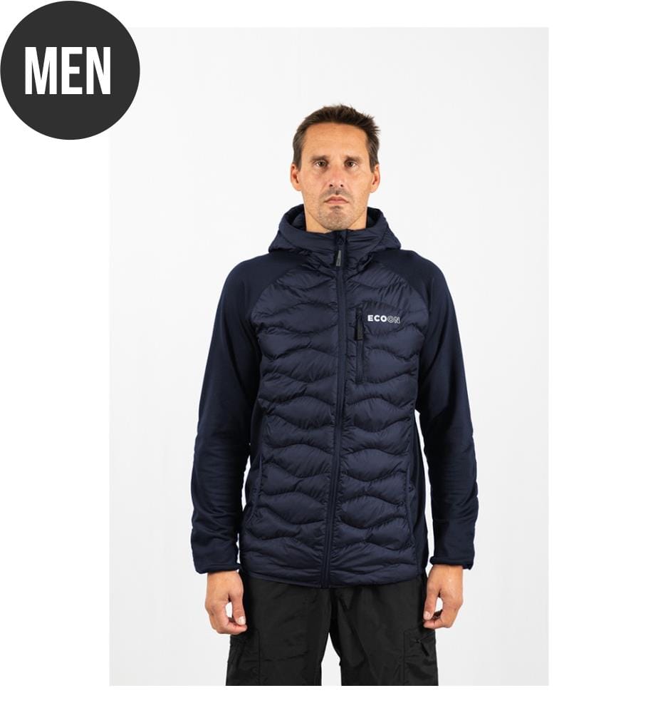 Giacca ibrida isolata con cappuccio - Blu navy