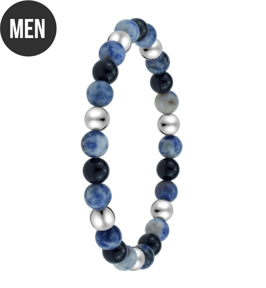 Bracelet homme orné de pierres sodalite