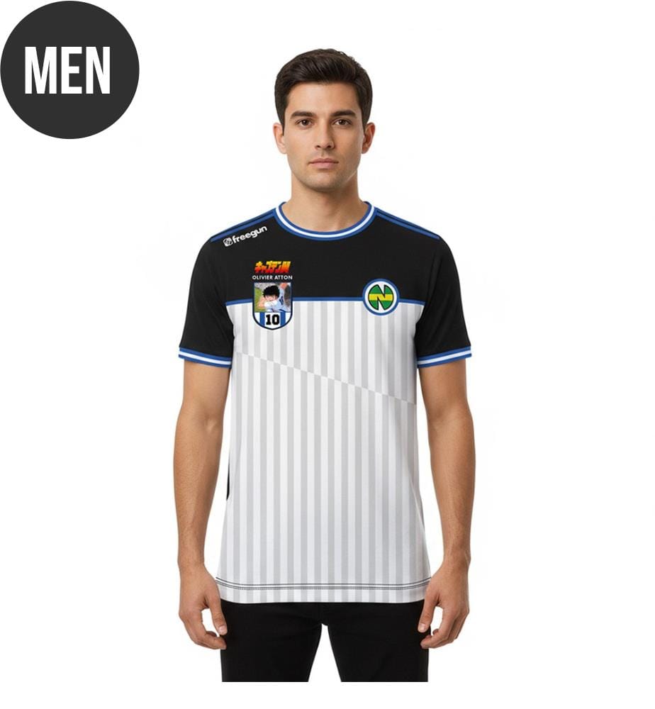 Olive und Tom #10 Atton Fussballtrikot - Schwarz & Blau & Weiss
