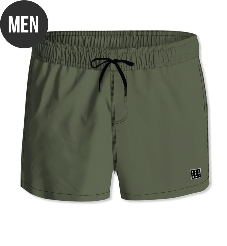 Kurze Badeshorts - Grün