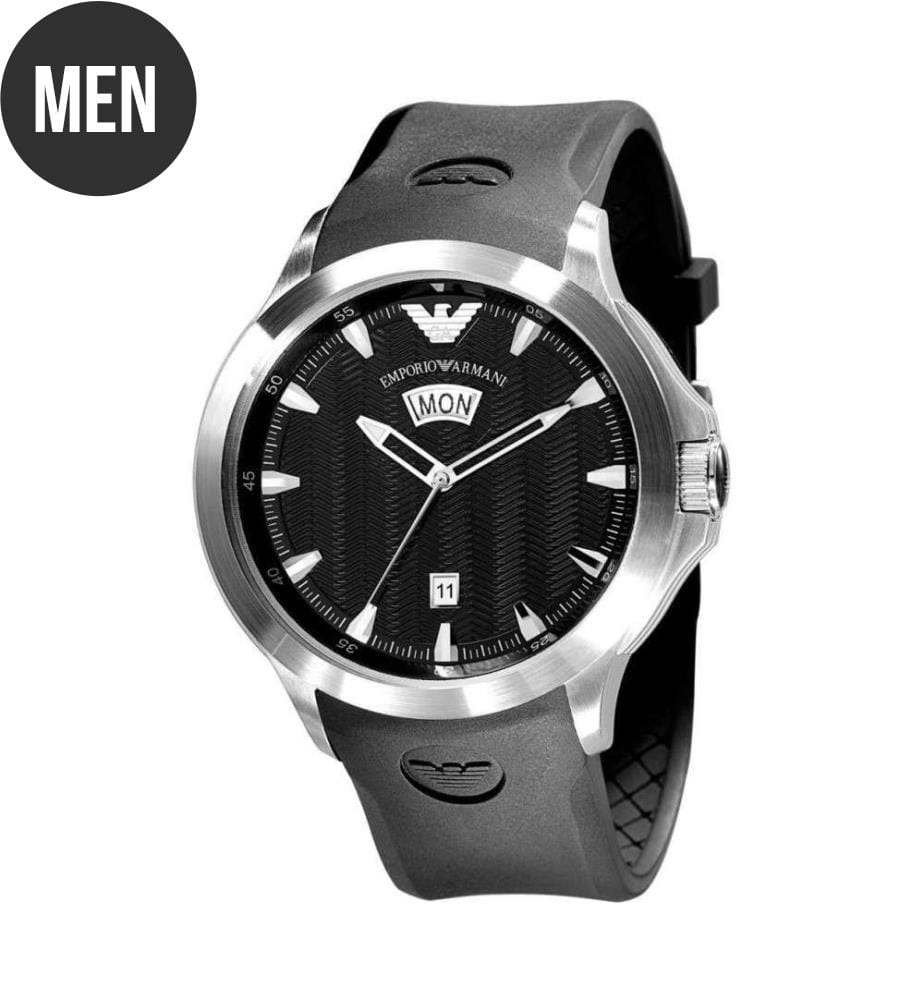 Quarzuhr Silber und Schwarz AR0631 - 45 mm