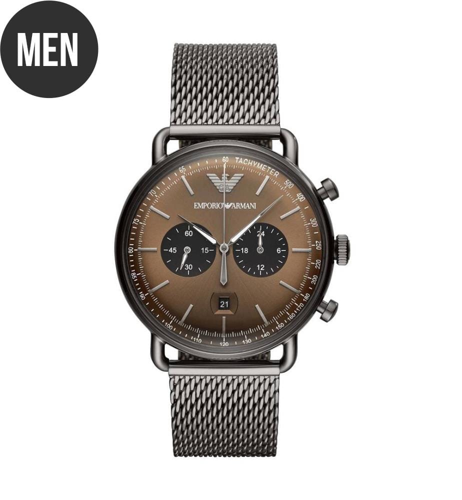 Quarzuhr aus grauem Stahl – 43 mm