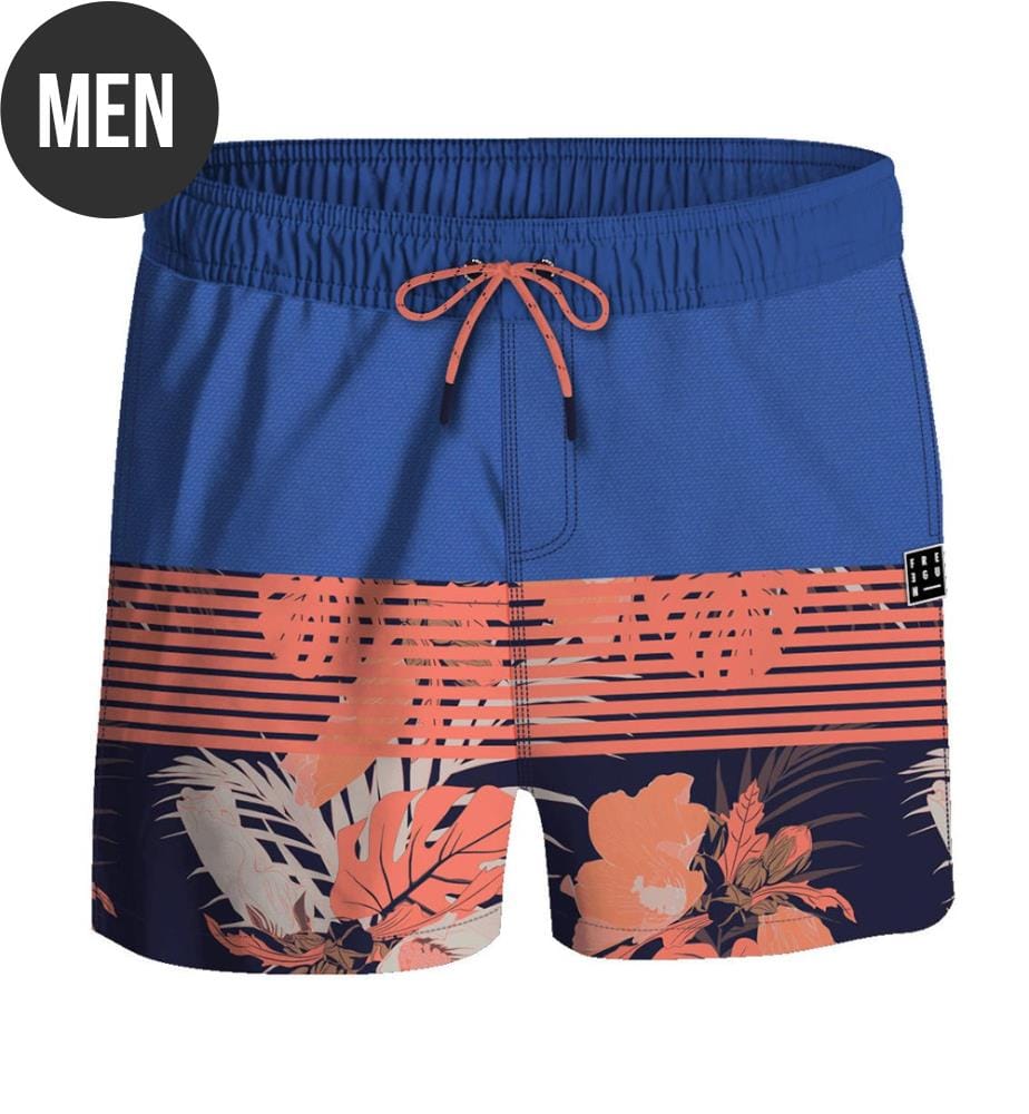 Badeshorts „Nature“ – Blau und Rosa