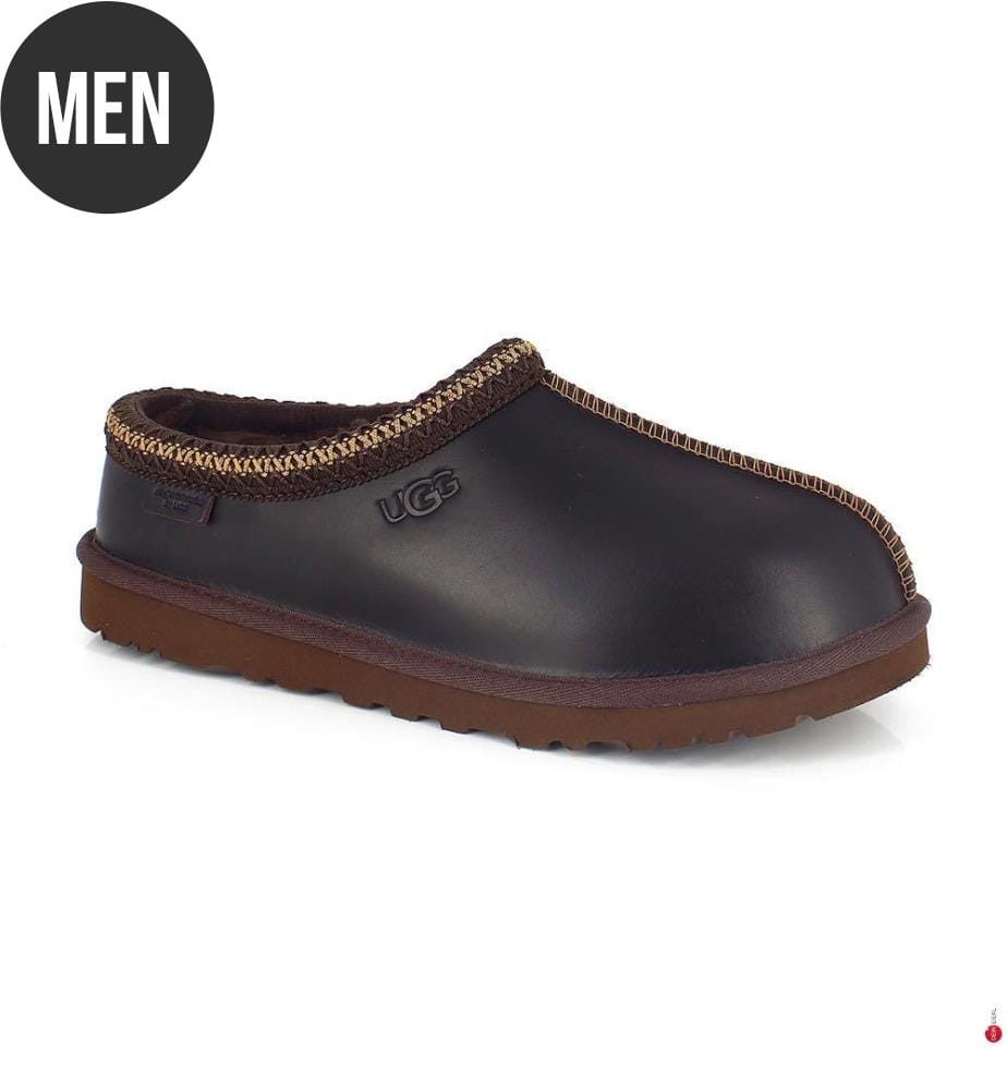 Tasman Leather Regen Pantoletten - Braun