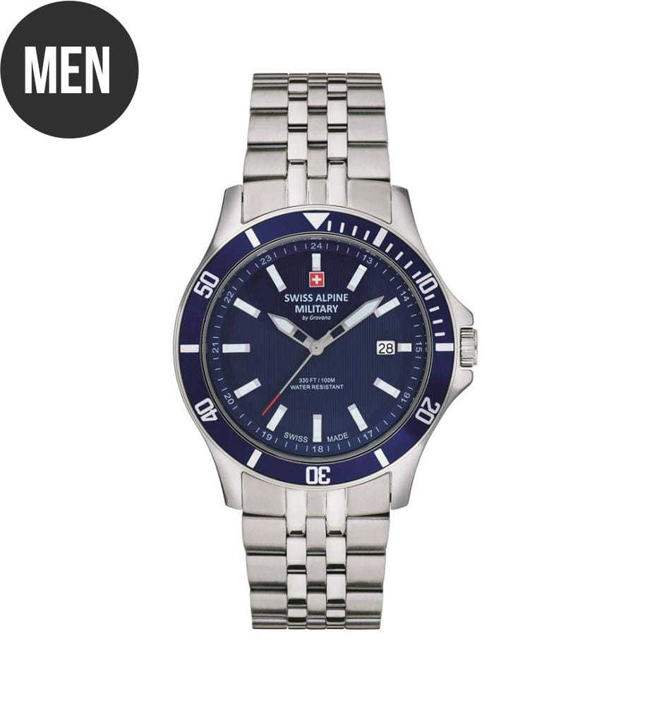 Montre Challenger - bleu et argent