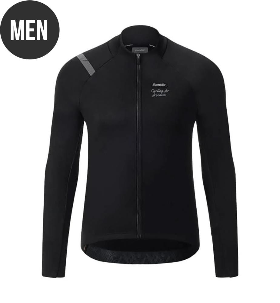 Winddichtes Radsporttrikot 6-16°C - Schwarz