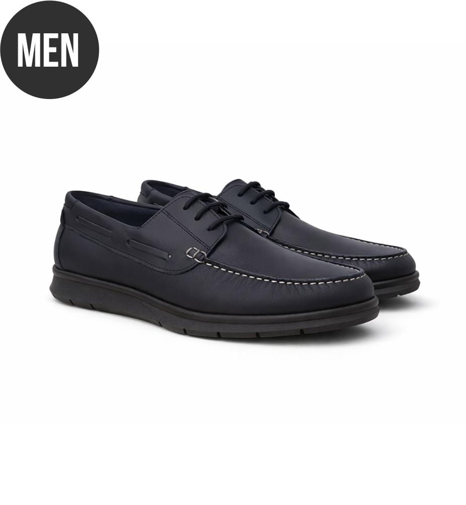 Bootsschuh aus Leder - Blau