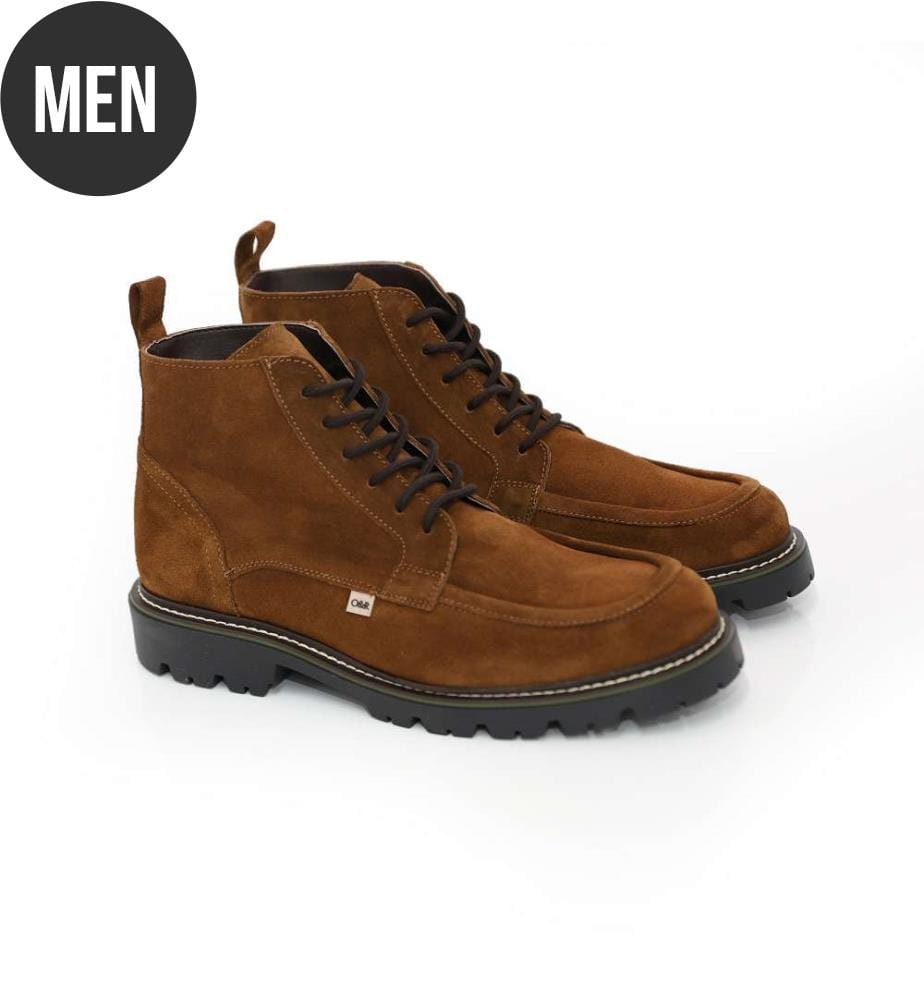 Beige Lederstiefel