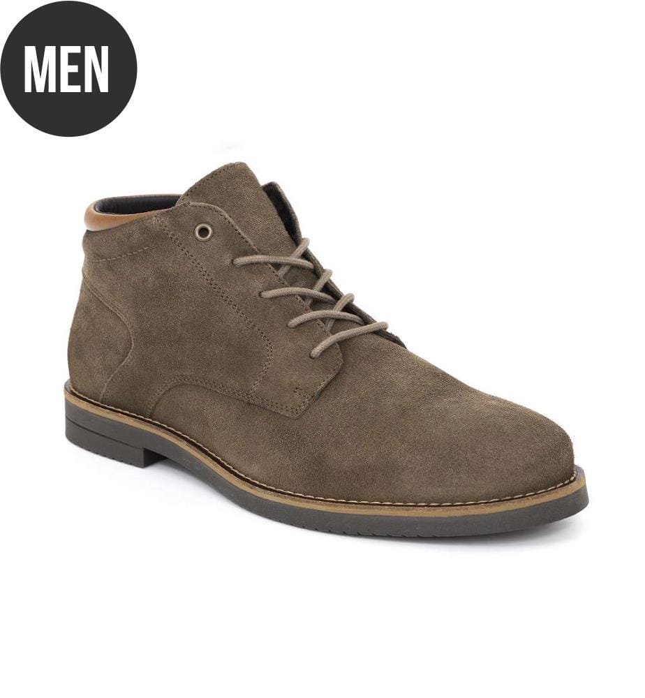 Beige Lederstiefel