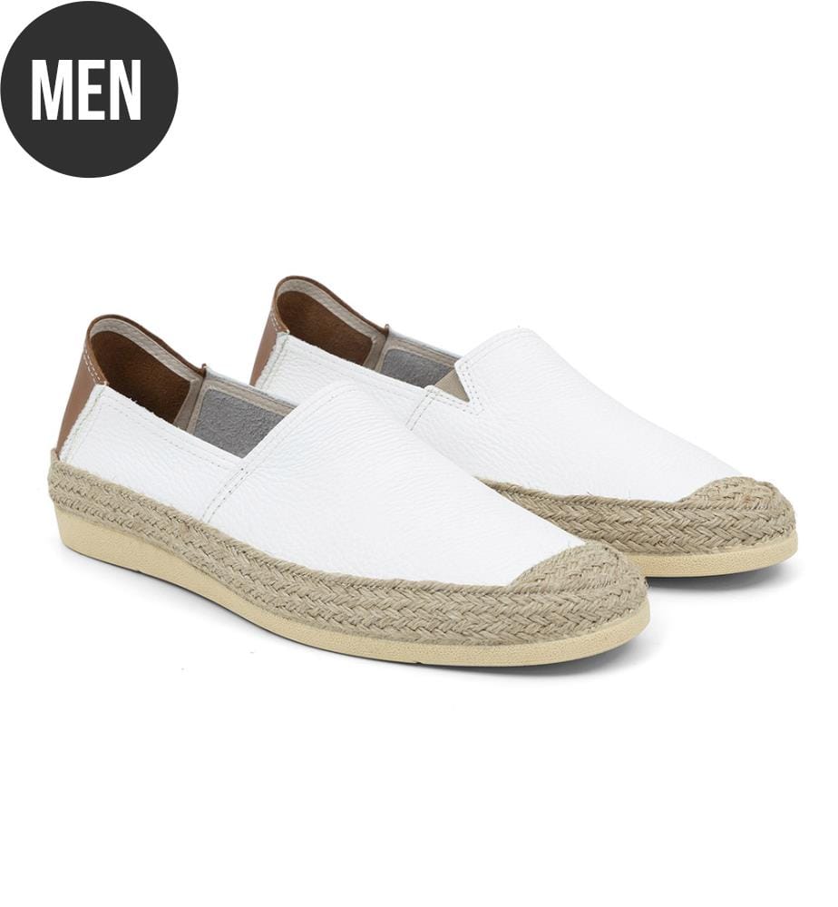 Espadrille aus Leder - Weiss
