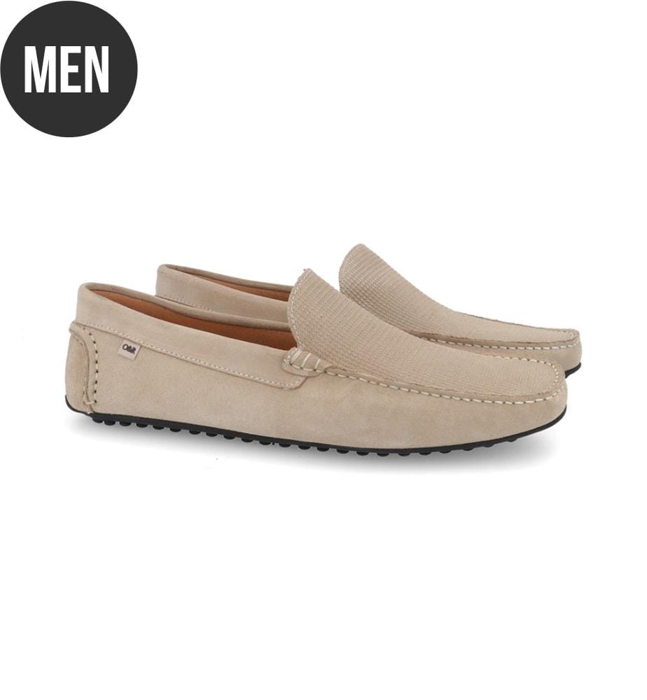 Mokassin aus Wildleder - Beige