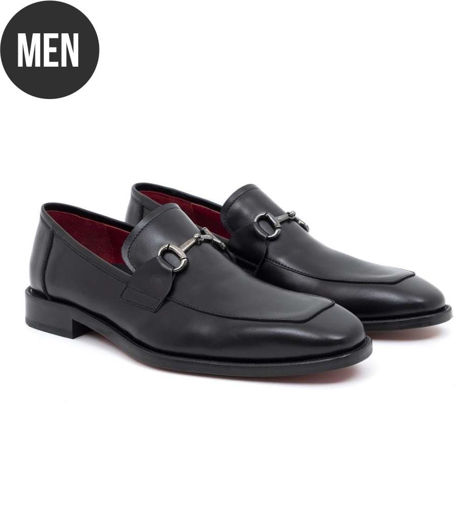 Mocassin en cuir - Noir