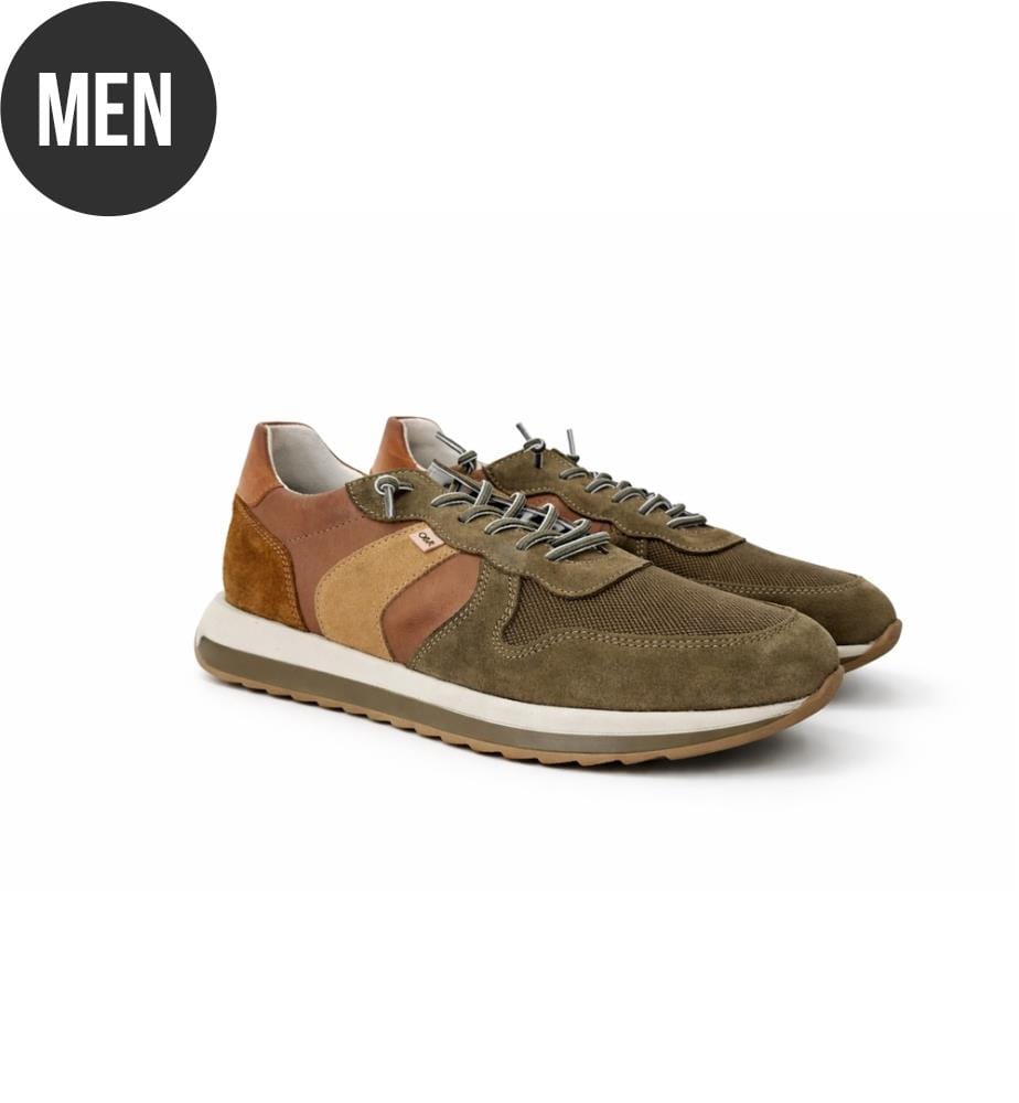 Sportschuh aus grünem Wildleder