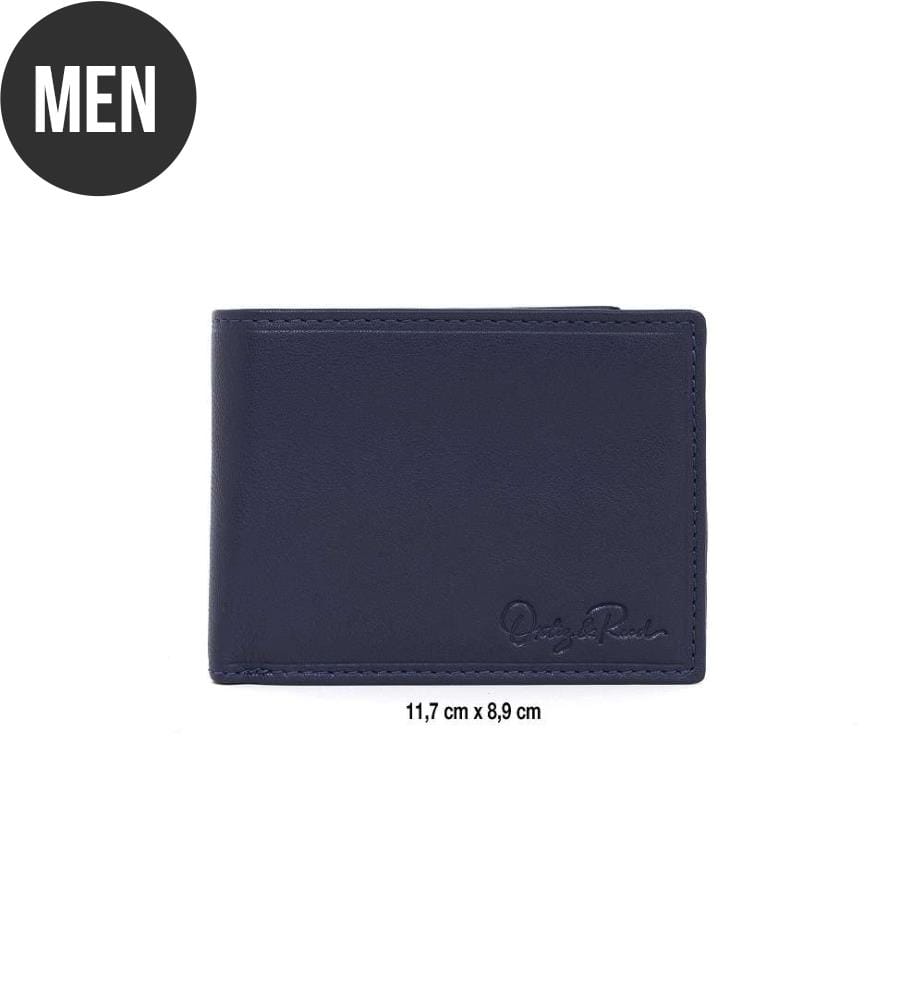 Portemonnaie aus blauem Leder