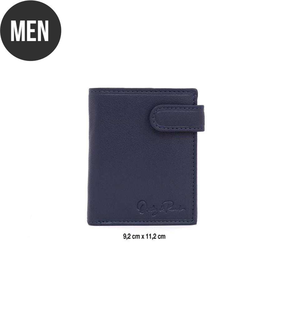 Portemonnaie aus blauem Leder