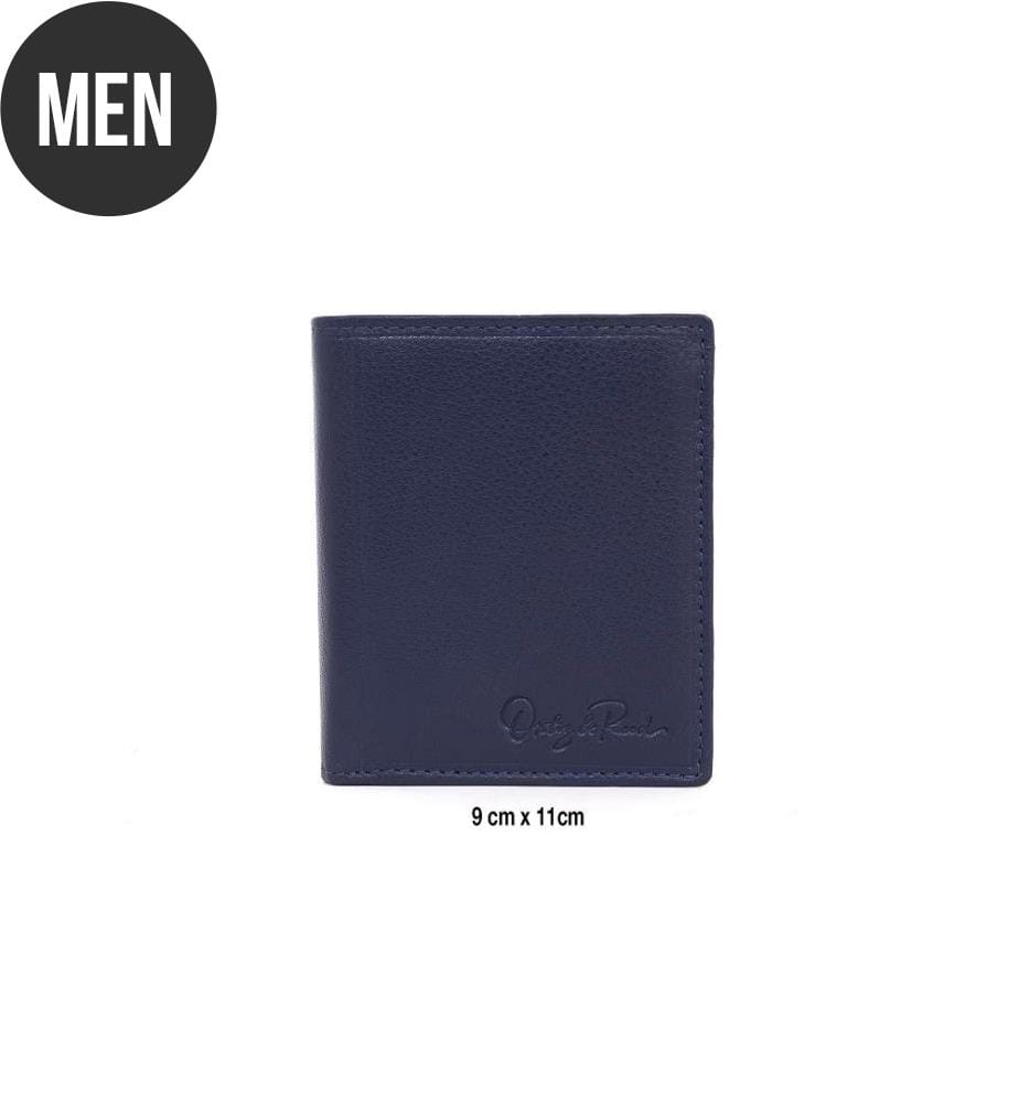 Portemonnaie aus blauem Leder