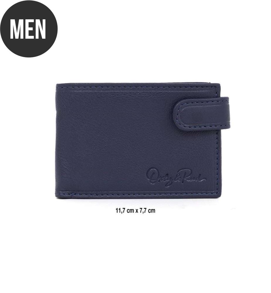 Portemonnaie aus blauem Leder