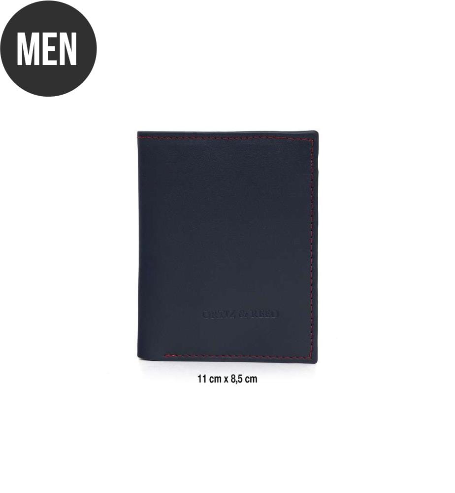 Portemonnaie aus blauem Leder
