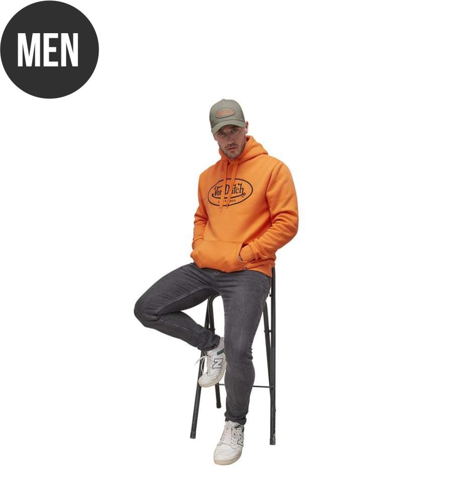 Hoodie Brand - Orange / Noir