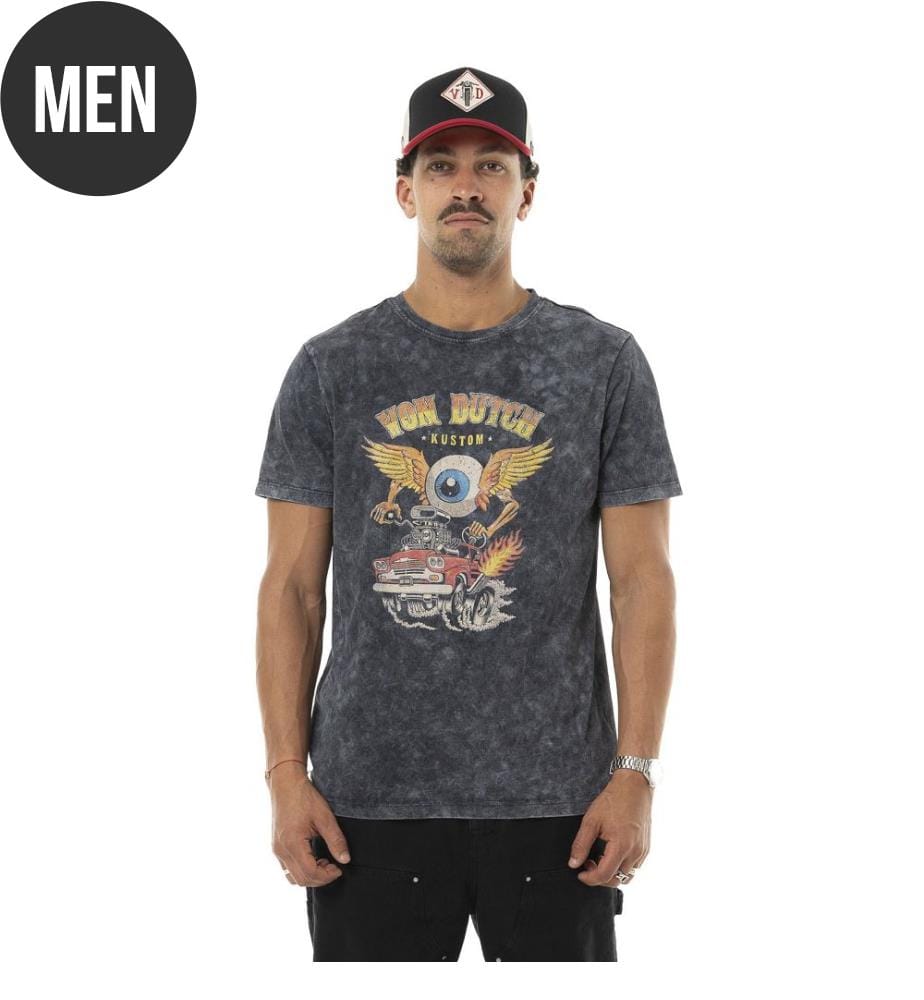 T-shirt - Gris foncé / Rouge / Jaune