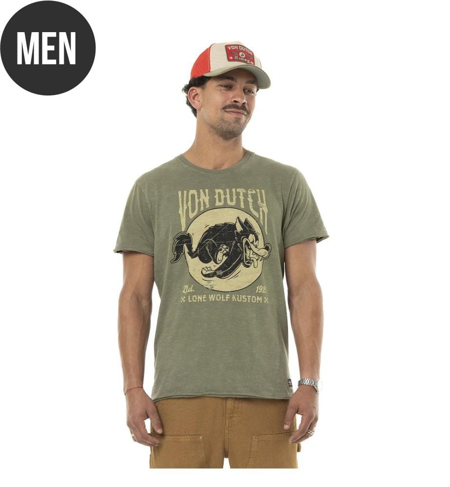 T-shirt - Khaki / Beige / Black