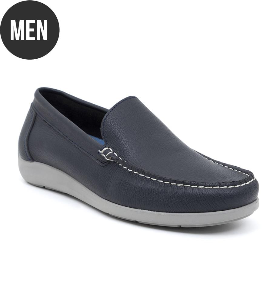 Bootsschuh aus Leder - Blau
