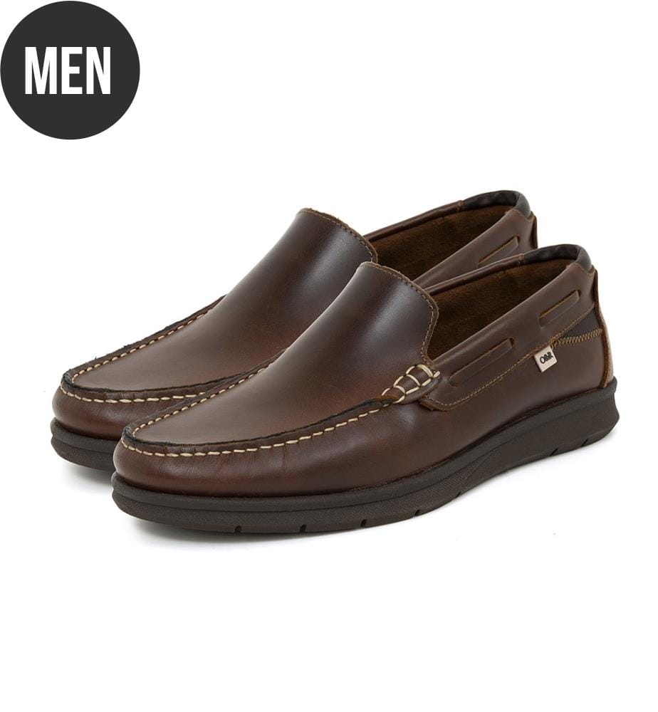 Bootsschuh aus Leder - Braun