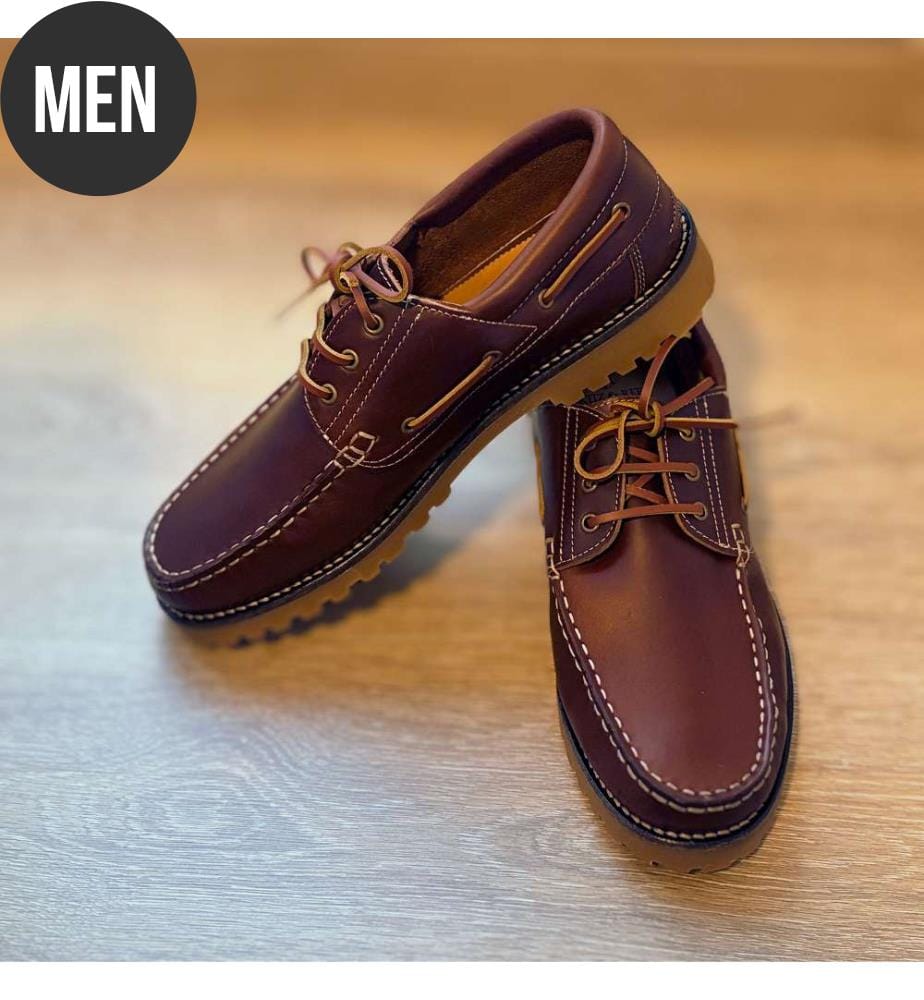 Bootsschuh aus Leder - Hellbraun