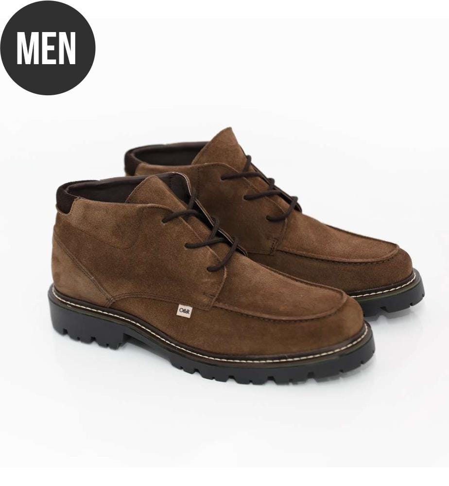 Stiefel aus beigem Wildleder