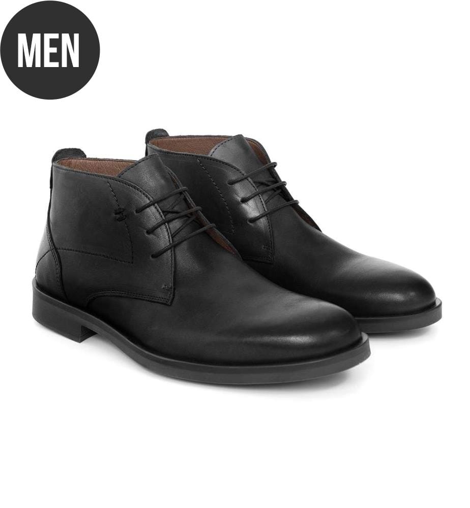 Lederstiefel - Schwarz