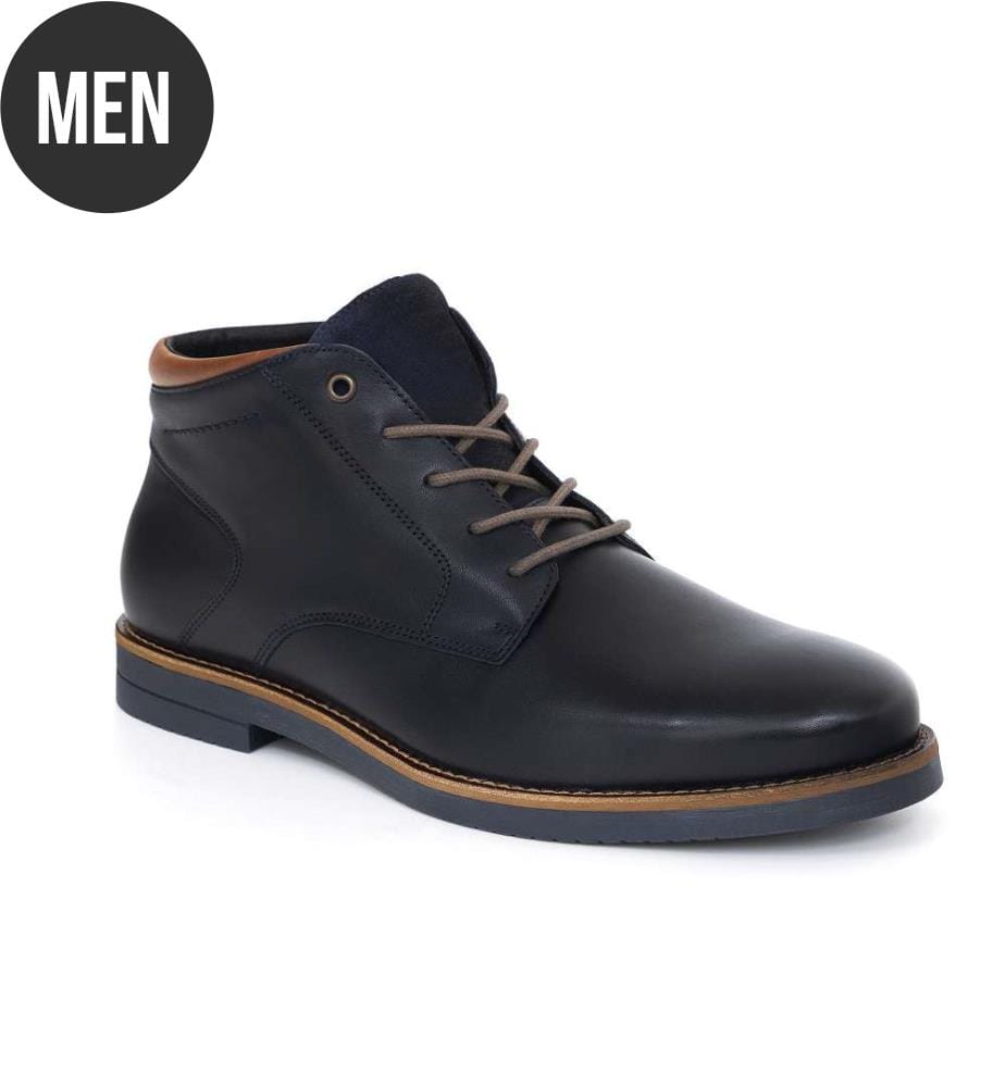 Lederstiefel - Blau