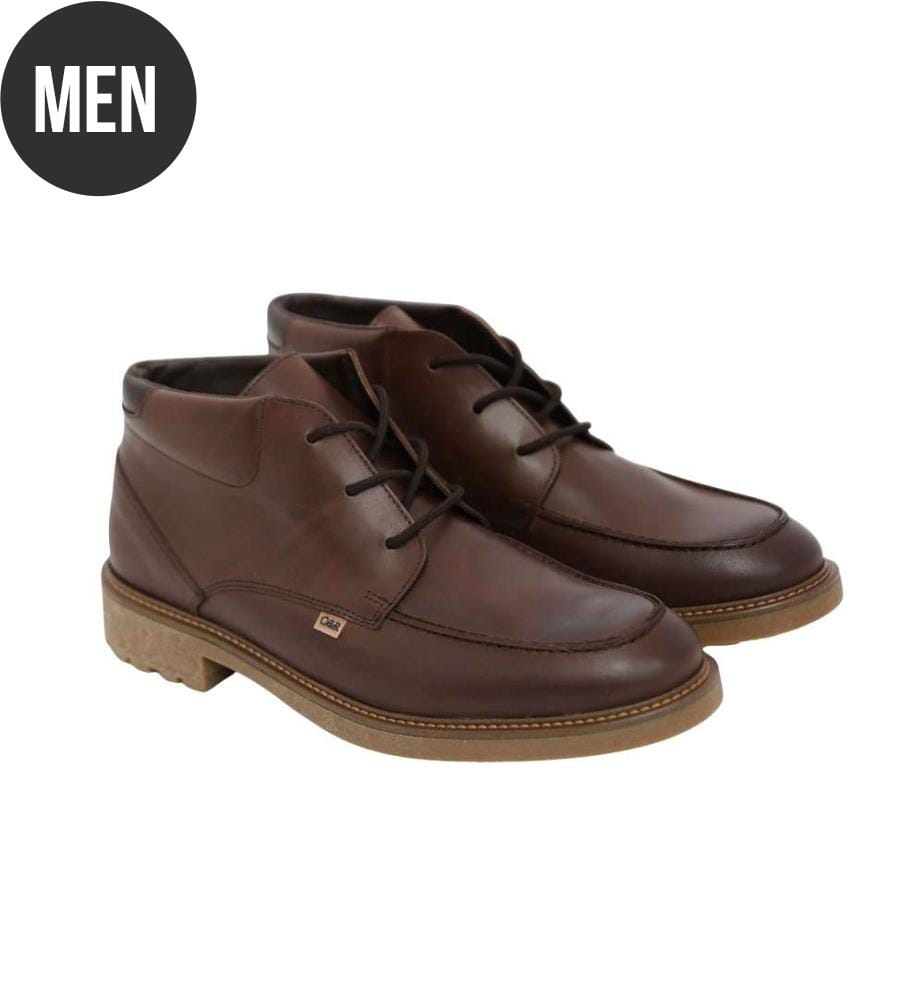 Brauner Lederstiefel