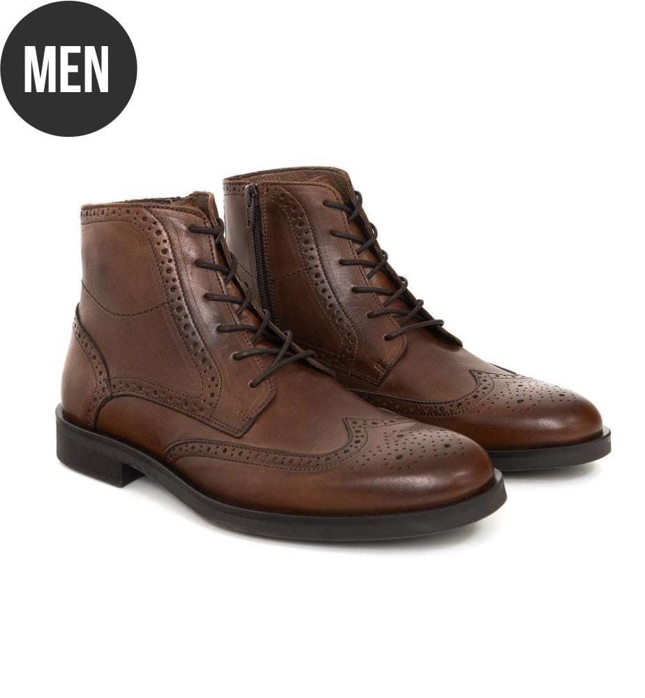 Lederstiefel - Hellbraun