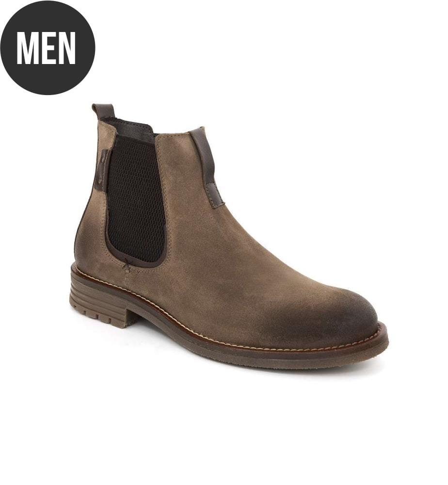 Chelsea Boots aus Leder - Beige