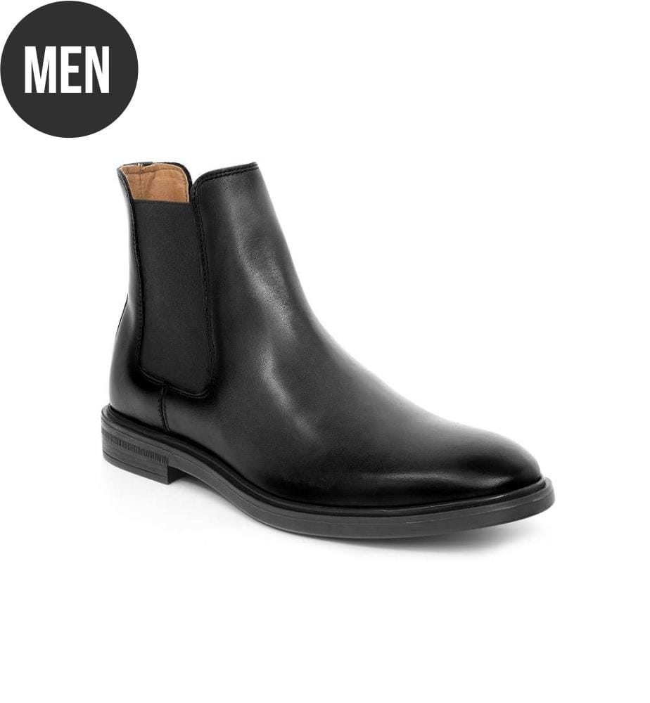 Chelsea Boots aus Leder - Schwarz