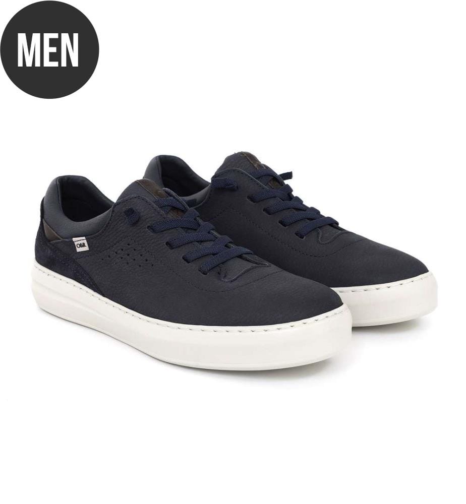 Sneaker aus Nubukleder - Blau
