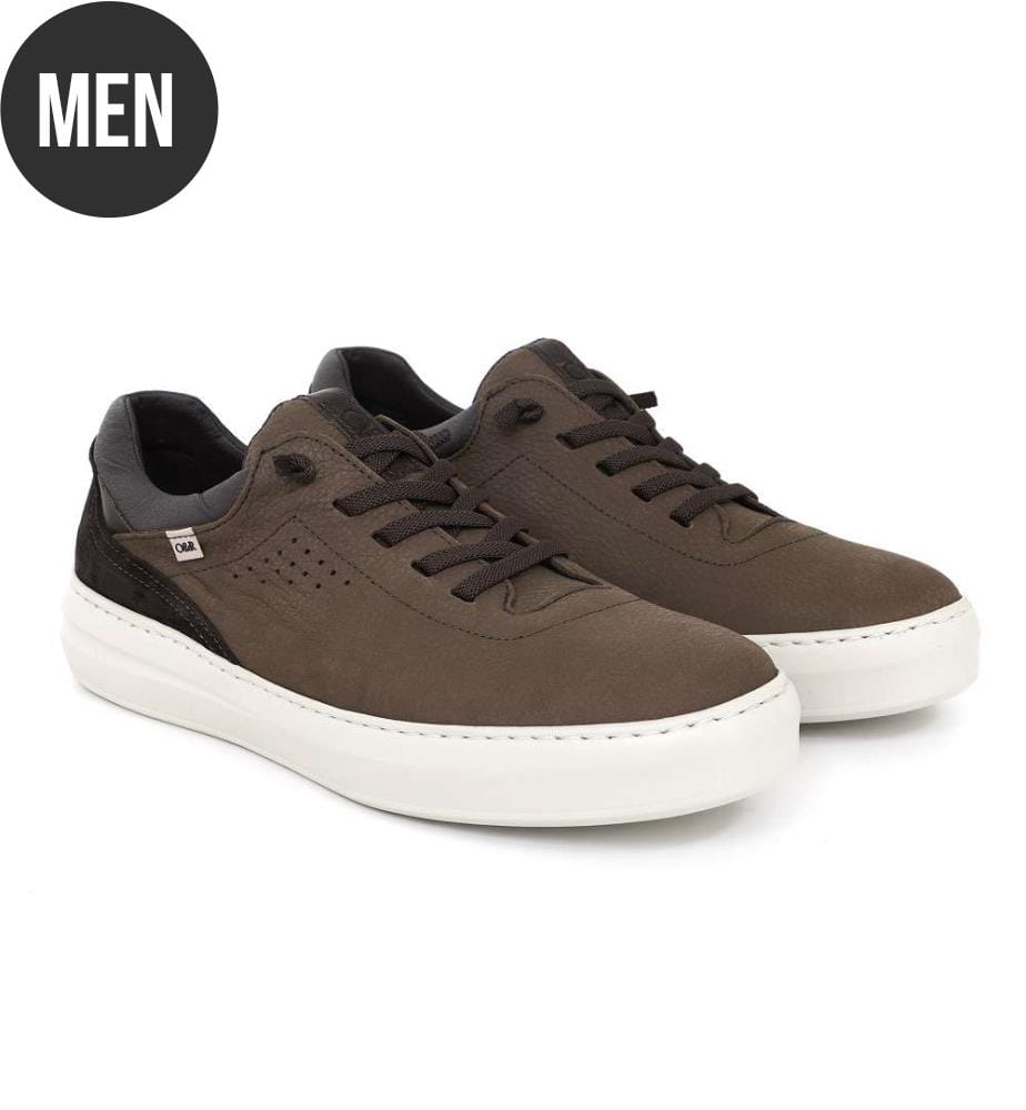 Sneakers aus Leder - Braun