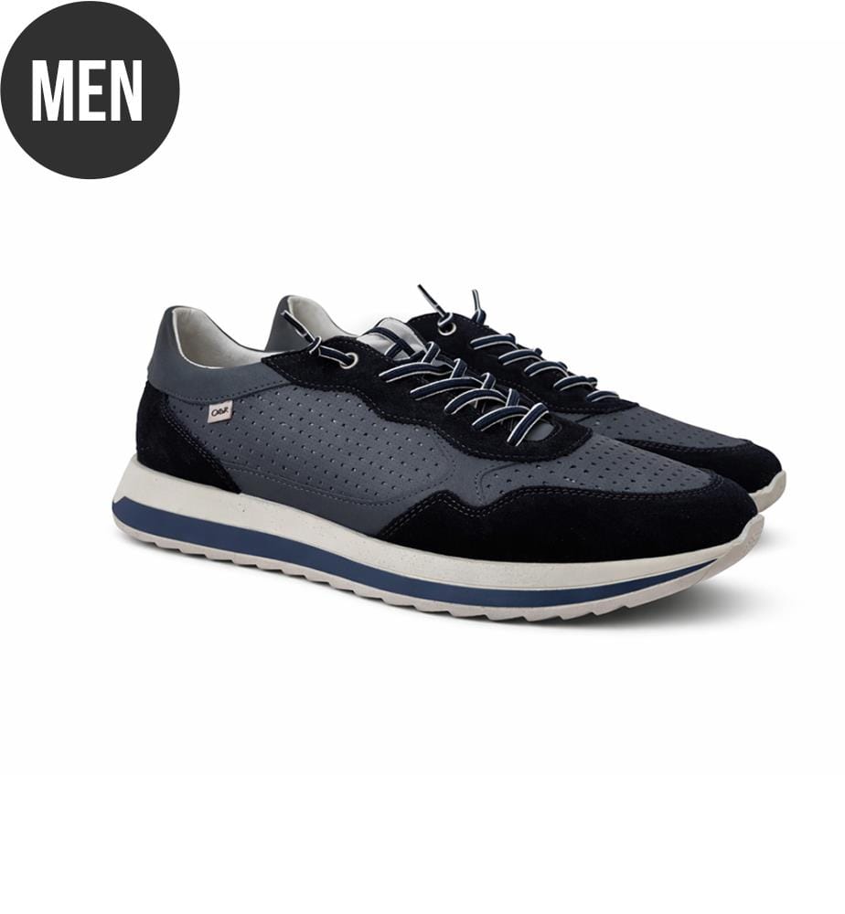 Wildleder-Sportschuh - Blau