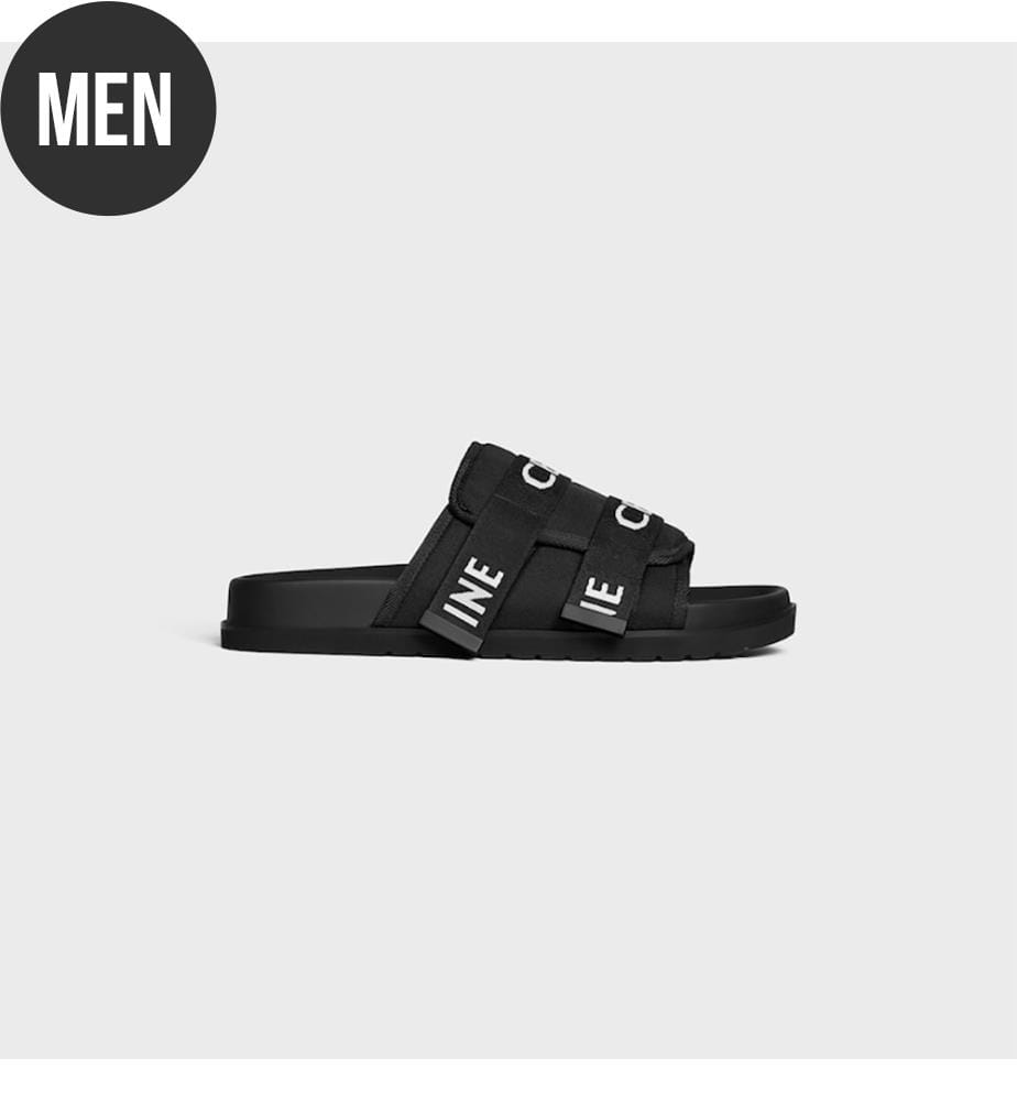 Pantofole Pitea in jacquard «Céline» - Bianco e nero