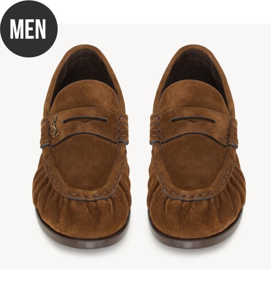 Mocassin souple en cuir suédé - Brun foncé