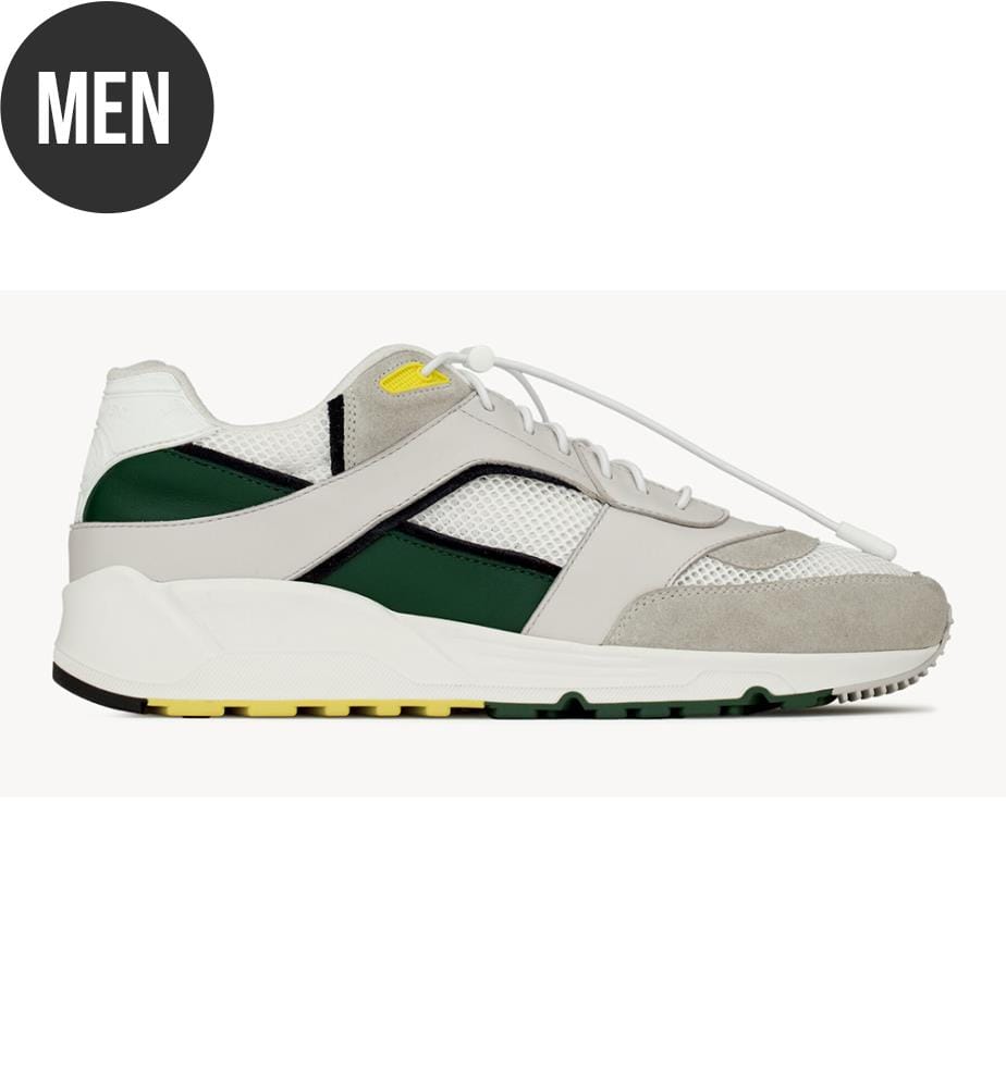 Bump-Sneaker aus Leder und Wildleder - Mehrfarbig